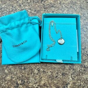 Tiffany & Co. Silver Initial (J) Necklace Timeless Elegance